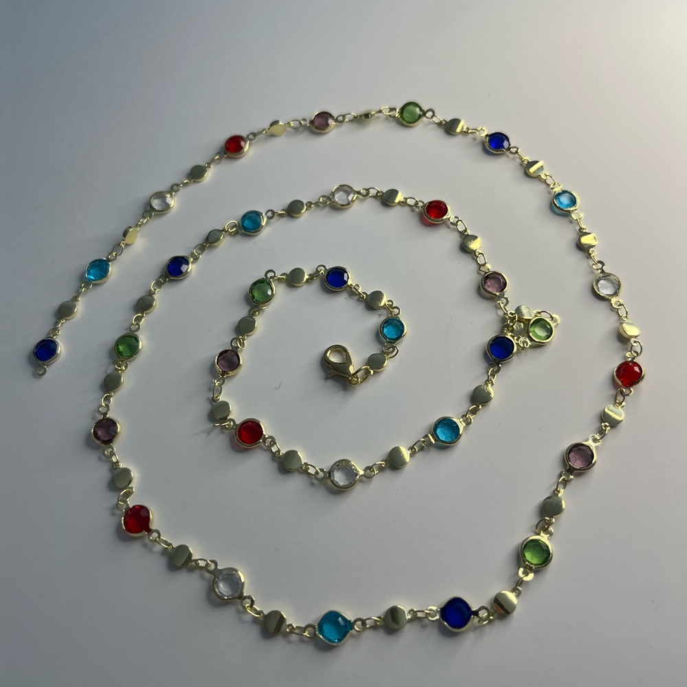 Multi-Color Gemstone Necklace